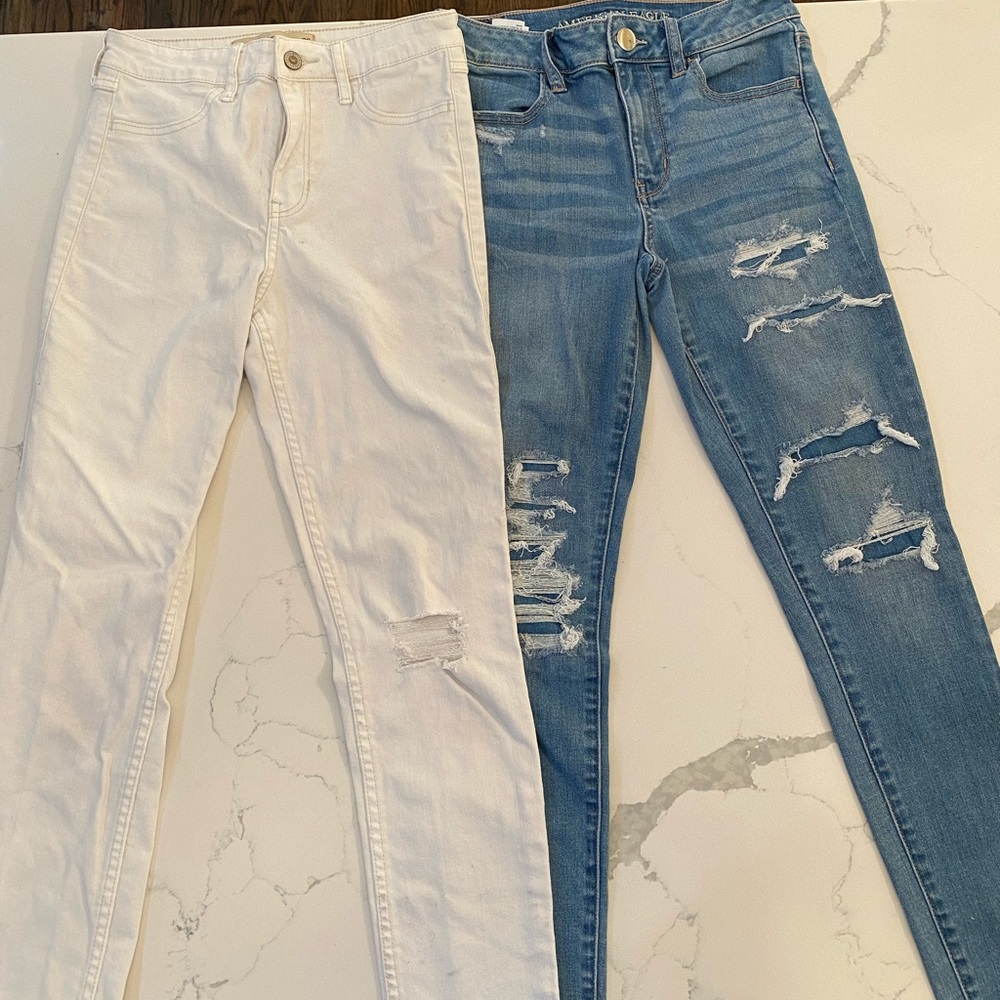 American eagle and Hollister Skinny Jeans
